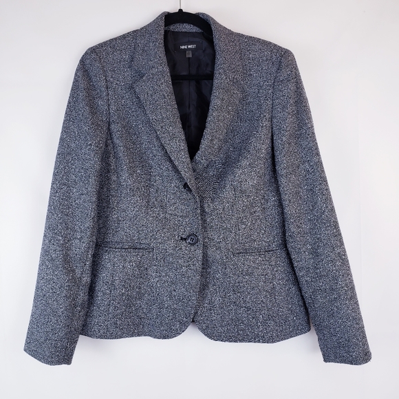 Nine West Jackets & Blazers - Nine West Twill Tweed Blazer Coat 2 button front